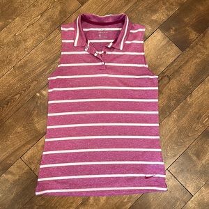 Like new Nike purple striped women’s sleeveless golf polo size XS